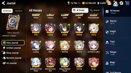 [Global][INSTANT] Epic 7 Seven 4ML Architect Laika Solitaria Martial Artist Ken Urban Shadow Choux + Name Starter Account-Mobile Games Starter