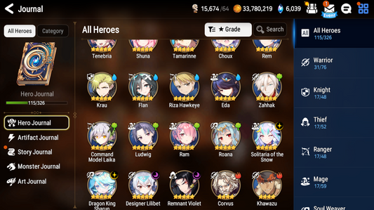 [GLOBAL] Epic 7 Seven 4ML Dragon King Sharun Designer Lilibet Remnant Violet Solitaria + ML pulls + Name Starter Account-Mobile Games Starter