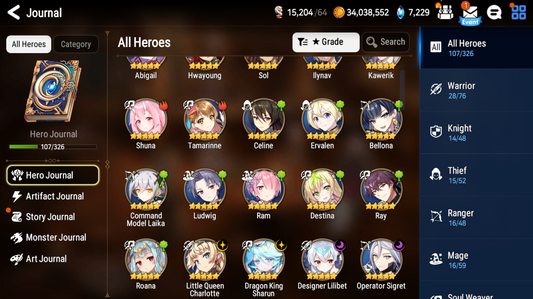 [GLOBAL] Epic 7 Seven 4ML Dragon King Sharun LQC Designer Lilibet Operator Sigret + ML pulls + Name Starter Account-Mobile Games Starter