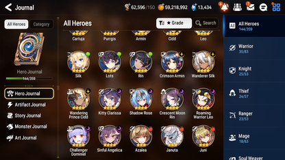 [GLOBAL][INSTANT] Epic 7 Seven 4ML Empyrean Ilynav Apocalypse Ravi Lidica Archdemon+ 83ML pulls 13k skystones 3000 mystics+20 Speed+ Name Starter Account-Mobile Games Starter