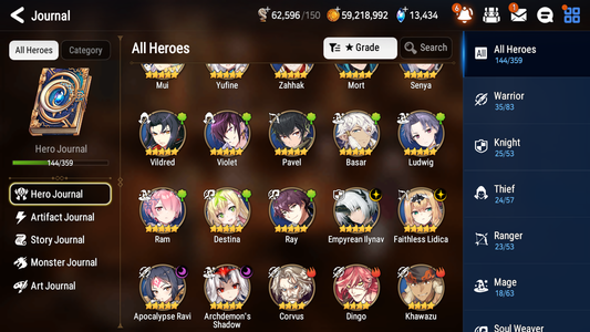 [GLOBAL][INSTANT] Epic 7 Seven 4ML Empyrean Ilynav Apocalypse Ravi Lidica Archdemon+ 83ML pulls 13k skystones 3000 mystics+20 Speed+ Name Starter Account-Mobile Games Starter