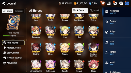 [GLOBAL][INSTANT] Epic 7 Seven 4ML Harsetti Hellion Lua Abyssal Yufine + 42ML pulls +20 Speed + Name Starter Account-Mobile Games Starter