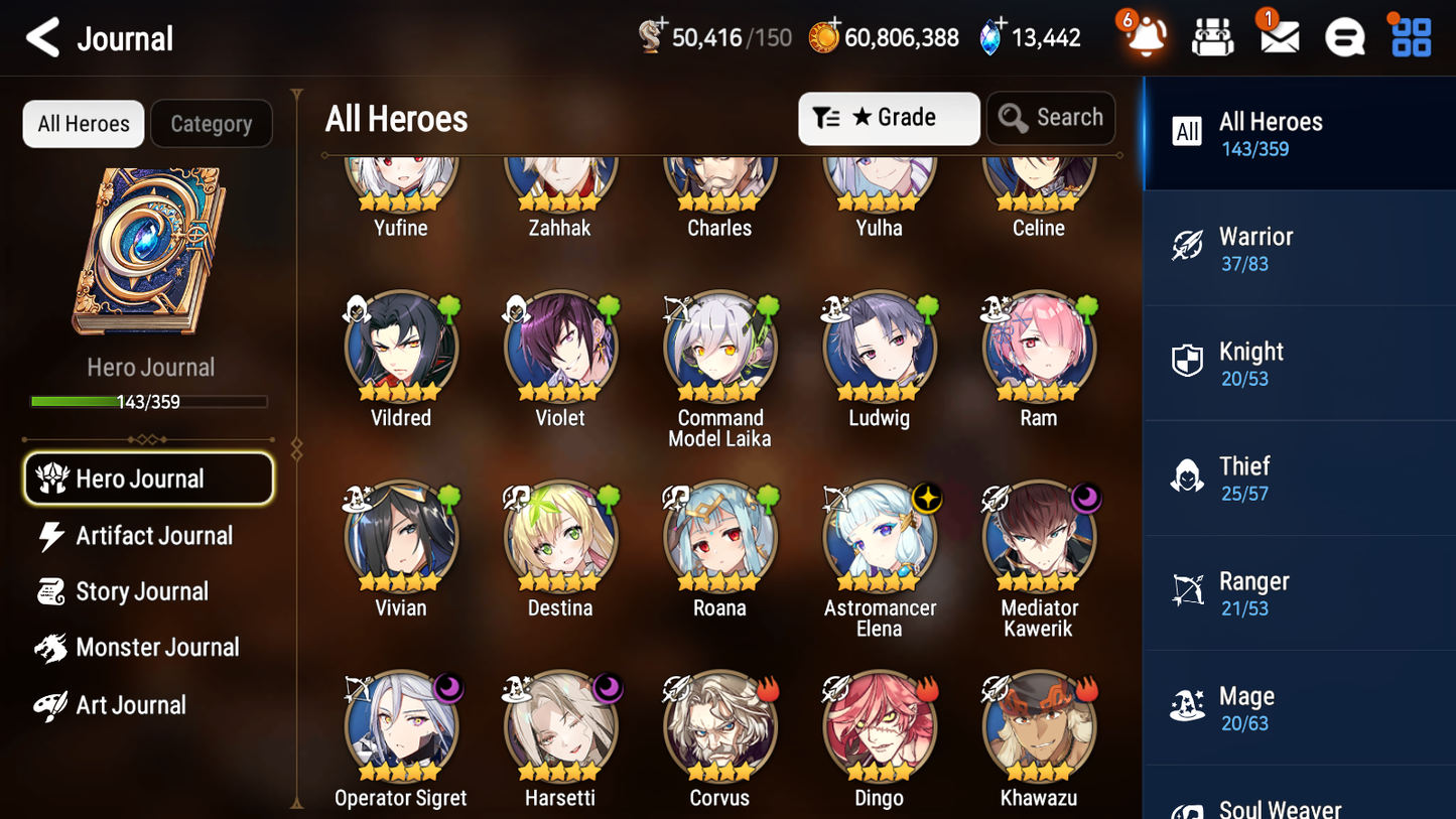 [GLOBAL][INSTANT] Epic 7 Seven 3ML Harsetti Mediator Kawerik Operator Sigret + 83ML pulls 13k skystones 2900 mystics+ 20 Speed +Name Starter Account-Mobile Games Starter