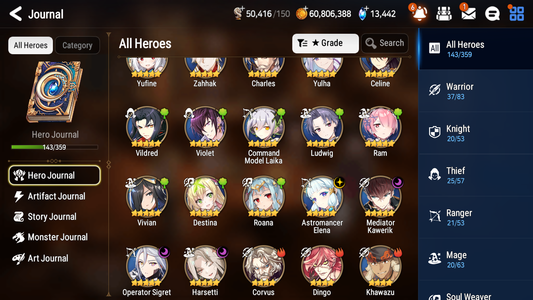 [GLOBAL][INSTANT] Epic 7 Seven 3ML Harsetti Mediator Kawerik Operator Sigret + 83ML pulls 13k skystones 2900 mystics+ 20 Speed +Name Starter Account-Mobile Games Starter