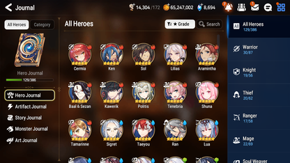 [GLOBAL][INSTANT] Epic 7 Seven 4ML Lisette Abyssal Yufine Top Model Luluca Kayron + 75ML pulls + 2x 20 Speed + Luna Skin + Name Starter Account-Mobile Games Starter