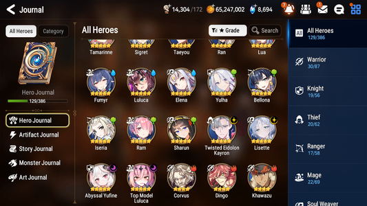 [GLOBAL][INSTANT] Epic 7 Seven 4ML Lisette Abyssal Yufine Top Model Luluca Kayron + 75ML pulls + 2x 20 Speed + Luna Skin + Name Starter Account-Mobile Games Starter