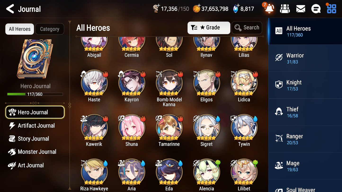[Global][INSTANT] Epic 7 Seven 4ML Lone Crescent Bellona Last Rider Krau Pirate Captain Flan Faithless Lidica+ ML pulls + 20 Speed + Name Starter Account-Mobile Games Starter
