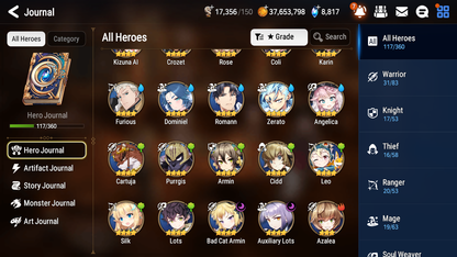 [Global][INSTANT] Epic 7 Seven 4ML Lone Crescent Bellona Last Rider Krau Pirate Captain Flan Faithless Lidica+ ML pulls + 20 Speed + Name Starter Account-Mobile Games Starter
