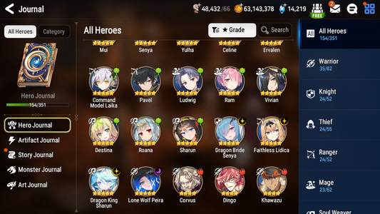 [GLOBAL][INSTANT] Epic 7 Seven 4ML Lone Wolf Peira Dragon Bride Senya Sharun Lidica+ 70ML pulls 14k skystones 3000 mystics + Name Starter Account-Mobile Games Starter