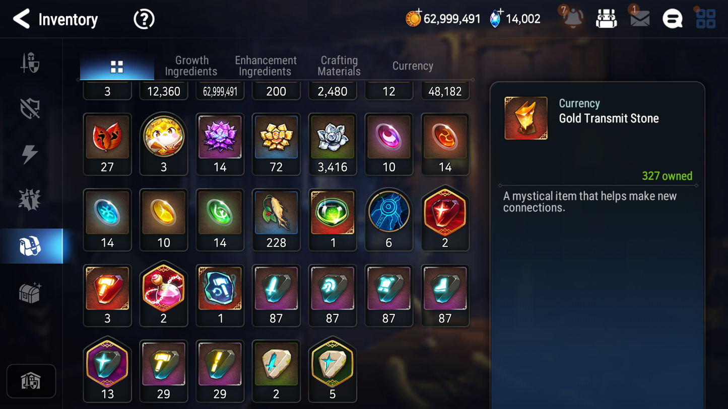 [GLOBAL][INSTANT] Epic 7 Seven 4ML Lone Wolf Peira Lionheart Cermia Specter + 83ML pulls 13k skystones 3000 mystics+20 Speed + Name Starter Account-Mobile Games Starter