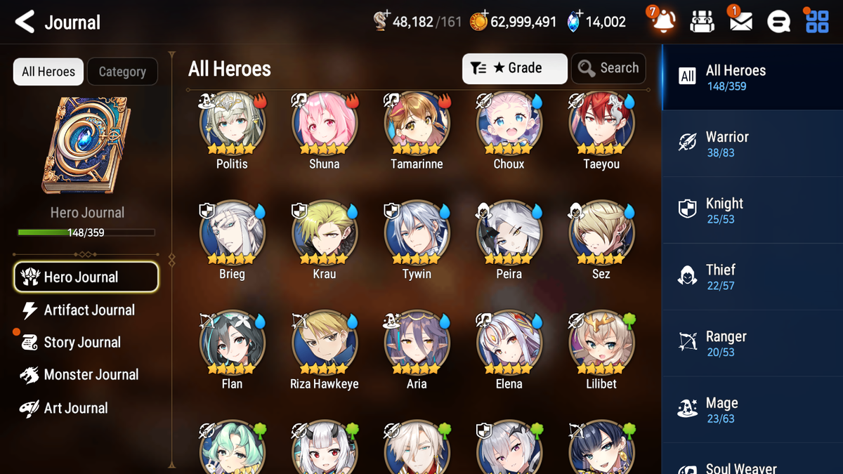 [GLOBAL][INSTANT] Epic 7 Seven 4ML Lone Wolf Peira Lionheart Cermia Specter + 83ML pulls 13k skystones 3000 mystics+20 Speed + Name Starter Account-Mobile Games Starter