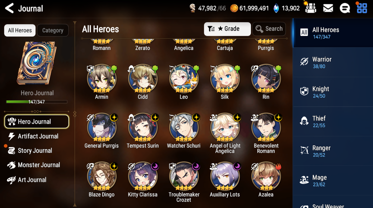 [GLOBAL][INSTANT] Epic 7 Seven 4ML Lone Wolf Peira Lionheart Cermia Specter + 83ML pulls 13k skystones 3000 mystics+20 Speed + Name Starter Account-Mobile Games Starter