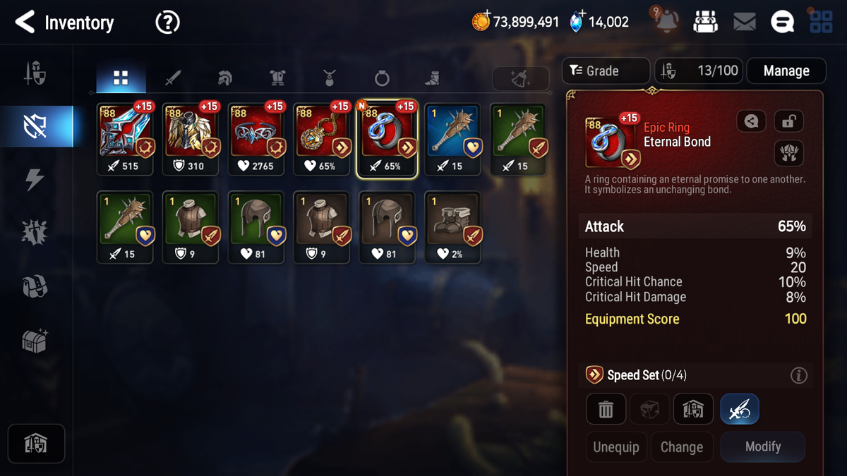 [GLOBAL][INSTANT] Epic 7 Seven 4ML Lone Wolf Peira Lionheart Cermia Specter + 97ML pulls 13k skystones 3000 mystics+2x 20 Speed + Luna Skin + Name Starter Account-Mobile Games Starter