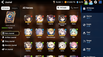 [GLOBAL][INSTANT] Epic 7 Seven 4ML New Moon Luna Apocalypse Ravi Krau Ray +24 ML pulls + Name Starter Account-Mobile Games Starter