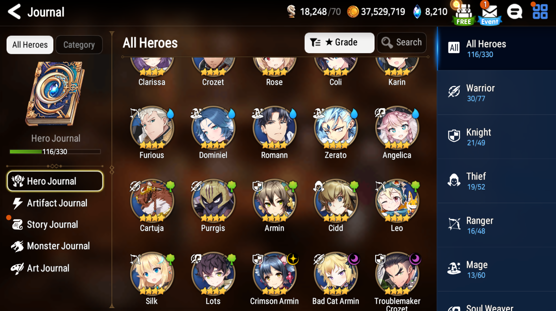 [GLOBAL][INSTANT] Epic 7 Seven 4ML New Moon Luna Apocalypse Ravi Krau Ray +24 ML pulls + Name Starter Account-Mobile Games Starter