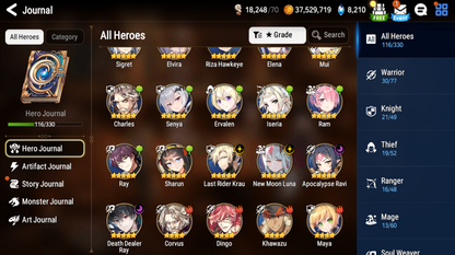 [GLOBAL][INSTANT] Epic 7 Seven 4ML New Moon Luna Apocalypse Ravi Krau Ray +24 ML pulls + Name Starter Account-Mobile Games Starter