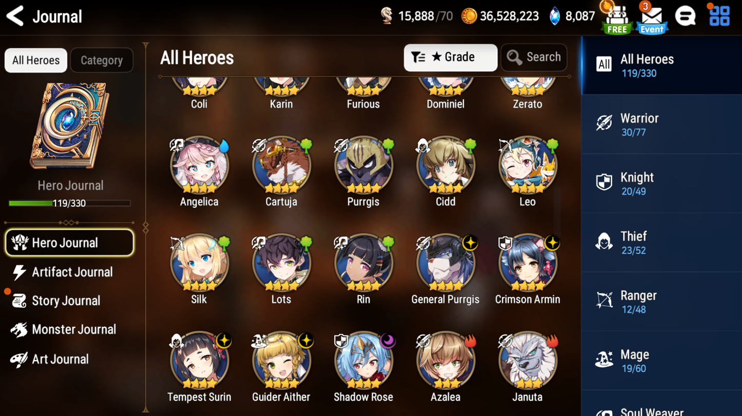 [GLOBAL][INSTANT] Epic 7 Seven 4ML New Moon Luna Apocalypse Ravi Lilibet Charles +24 ML pulls + Name Starter Account-Mobile Games Starter