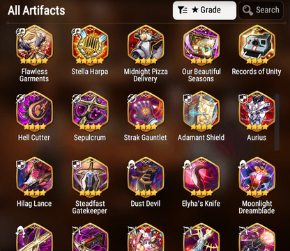 [GLOBAL][INSTANT] Epic 7 Seven 4ML New Moon Luna Arbiter Vildred Kise Sigret Angel +23 ML pulls + Name Starter Account-Mobile Games Starter