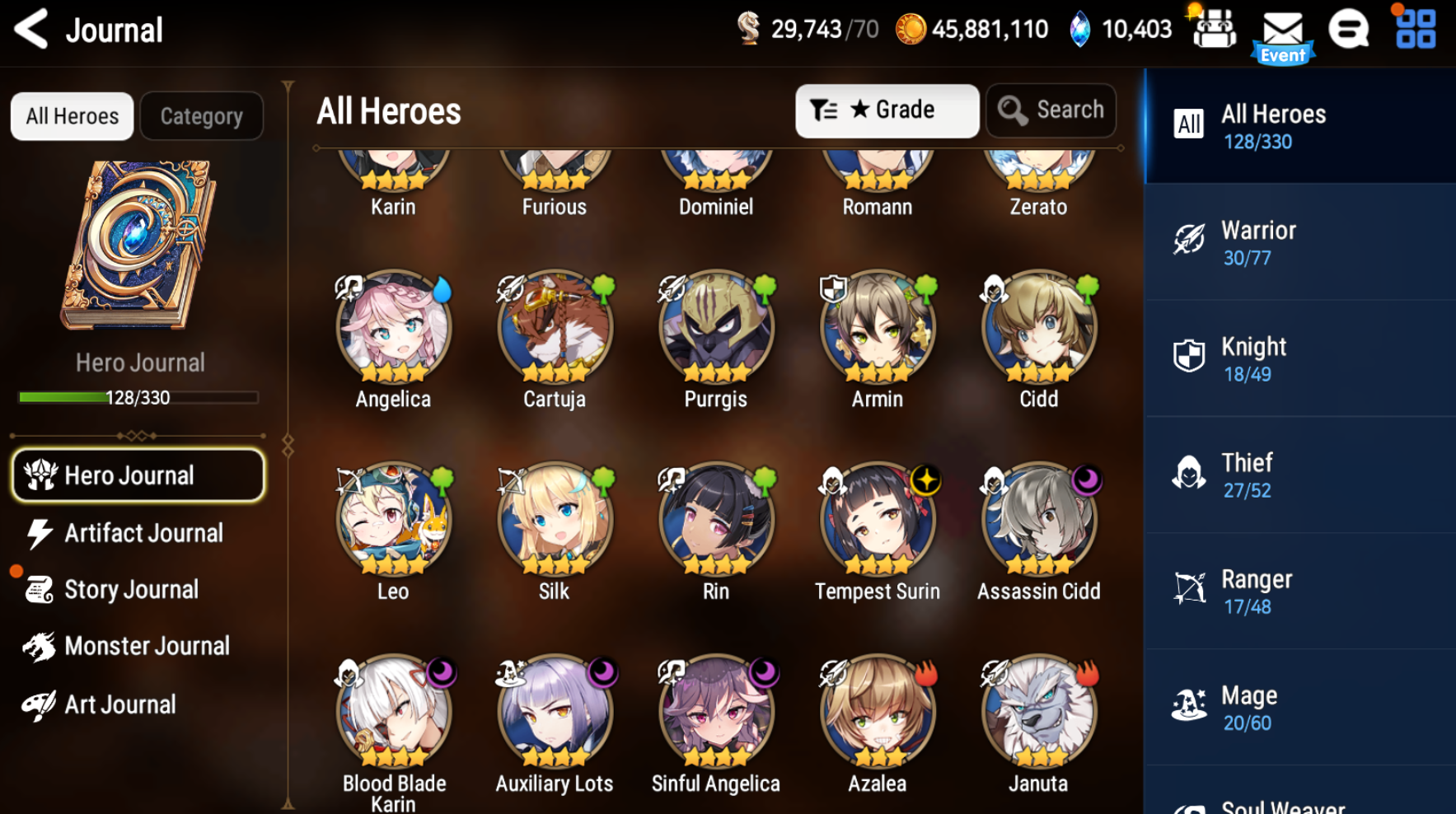 [GLOBAL][INSTANT] Epic 7 Seven 4ML New Moon Luna Baal Vivian Haste +10k Gems +34 ML pulls Starter Account-Mobile Games Starter