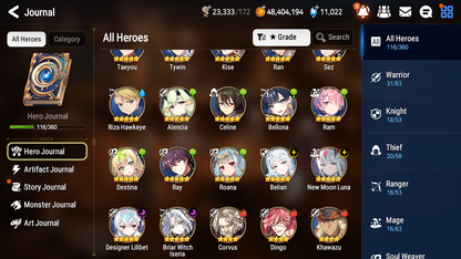 [GLOBAL][INSTANT] Epic 7 Seven 4ML New Moon Luna Belian Briar Witch Iseria Designer Lilibet + 43ML pulls + 20 Speed +Name Starter Account-Mobile Games Starter
