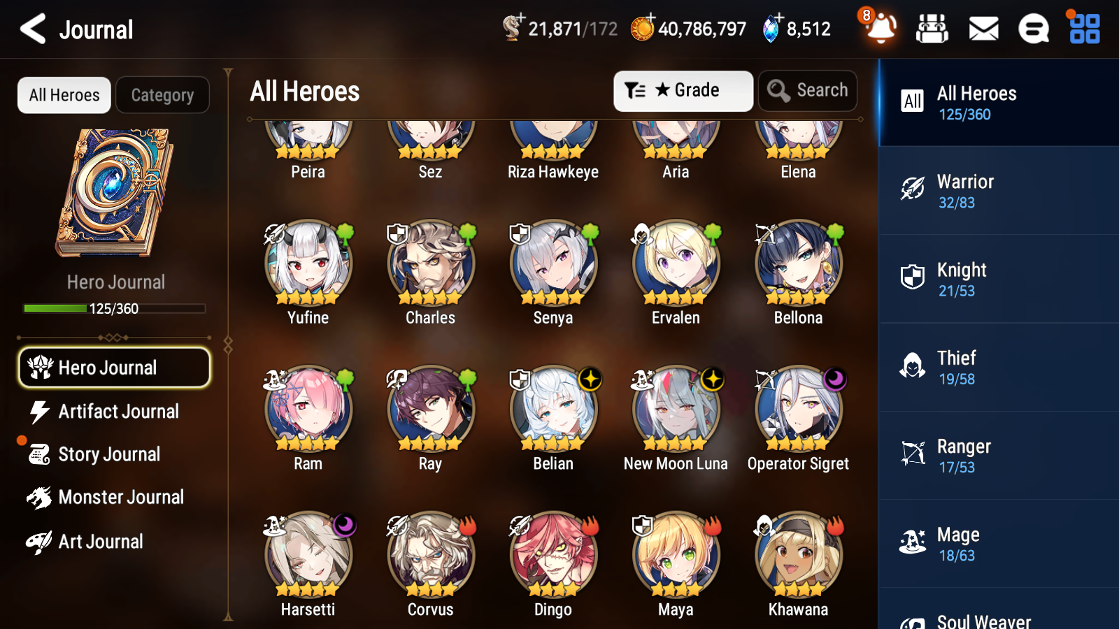 [GLOBAL][INSTANT] Epic 7 Seven 4ML New Moon Luna Harsetti Belian Operator Sigret + 42ML pulls +20 Speed + Name Starter Account-Mobile Games Starter
