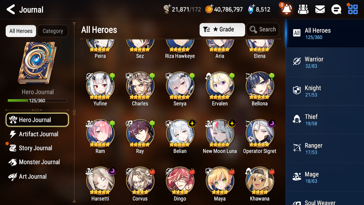 [GLOBAL][INSTANT] Epic 7 Seven 4ML New Moon Luna Harsetti Belian Operator Sigret + 42ML pulls +20 Speed + Name Starter Account-Mobile Games Starter