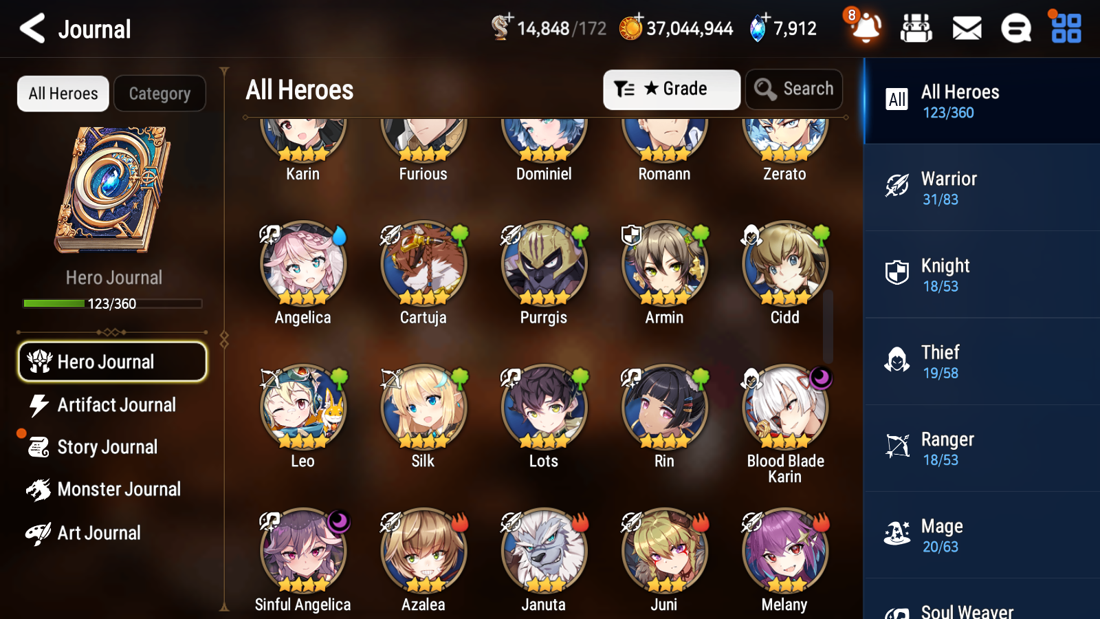 [GLOBAL][INSTANT] Epic 7 Seven 4ML New Moon Luna Hellion Lua Conqueror Lilias Fallen Cecilia +7.8k Gems + 38ML pulls +20 Speed + Name Starter Account-Mobile Games Starter