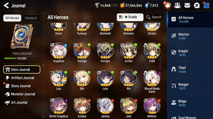 [GLOBAL][INSTANT] Epic 7 Seven 4ML New Moon Luna Hellion Lua Conqueror Lilias Fallen Cecilia +7.8k Gems + 38ML pulls +20 Speed + Name Starter Account-Mobile Games Starter
