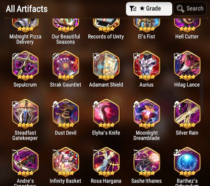 [GLOBAL][INSTANT] Epic 7 Seven 4ML New Moon Luna Remnant Violet Sez Baal Angel +24 ML pulls + Name Starter Account-Mobile Games Starter