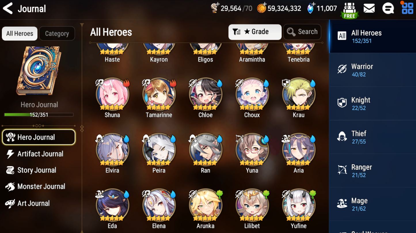 [GLOBAL][INSTANT] Epic 7 Seven 4ML New Moon Luna Successor Taeyou Pavel Flan + 62ML pulls 11k skystones + Name Starter Account-Mobile Games Starter