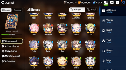 [GLOBAL][INSTANT] Epic 7 Seven 4ML New Moon Luna Successor Taeyou Pavel Flan + 62ML pulls 11k skystones + Name Starter Account-Mobile Games Starter