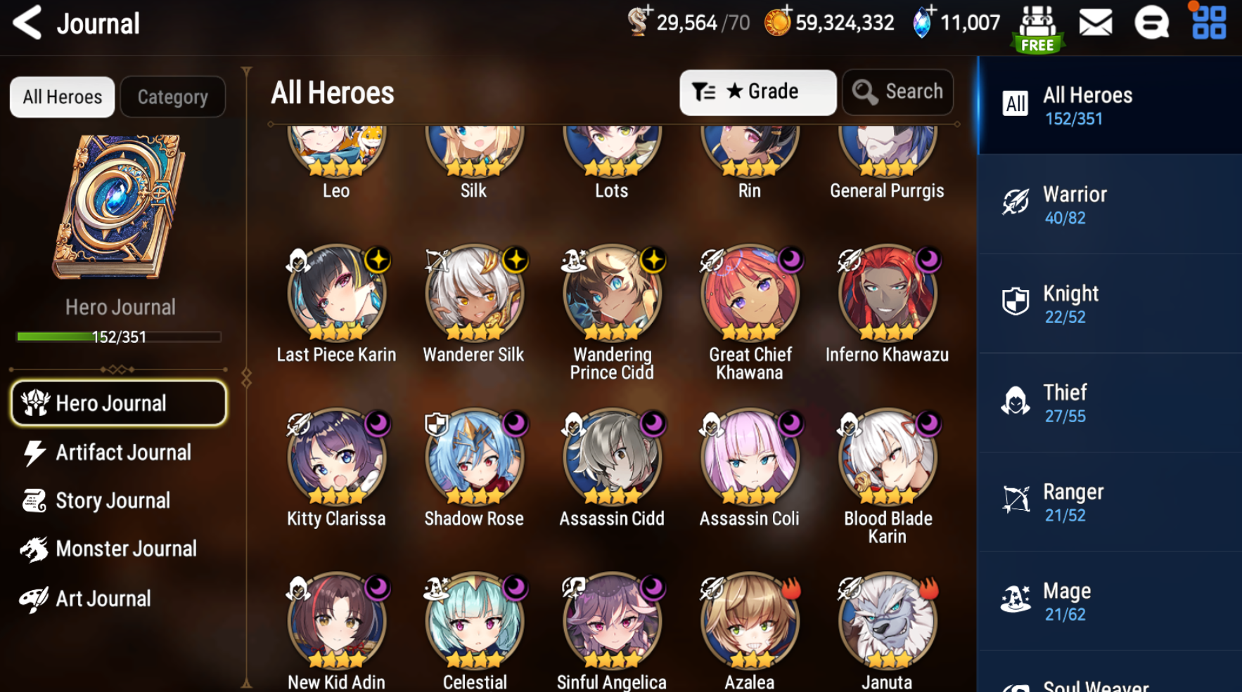 [GLOBAL][INSTANT] Epic 7 Seven 4ML New Moon Luna Successor Taeyou Pavel Flan + 62ML pulls 11k skystones + Name Starter Account-Mobile Games Starter