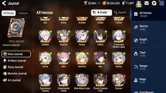 [GLOBAL][INSTANT] Epic 7 Seven 4ML New Moon Luna Successor Taeyou Pavel Flan + 62ML pulls 11k skystones + Name Starter Account-Mobile Games Starter