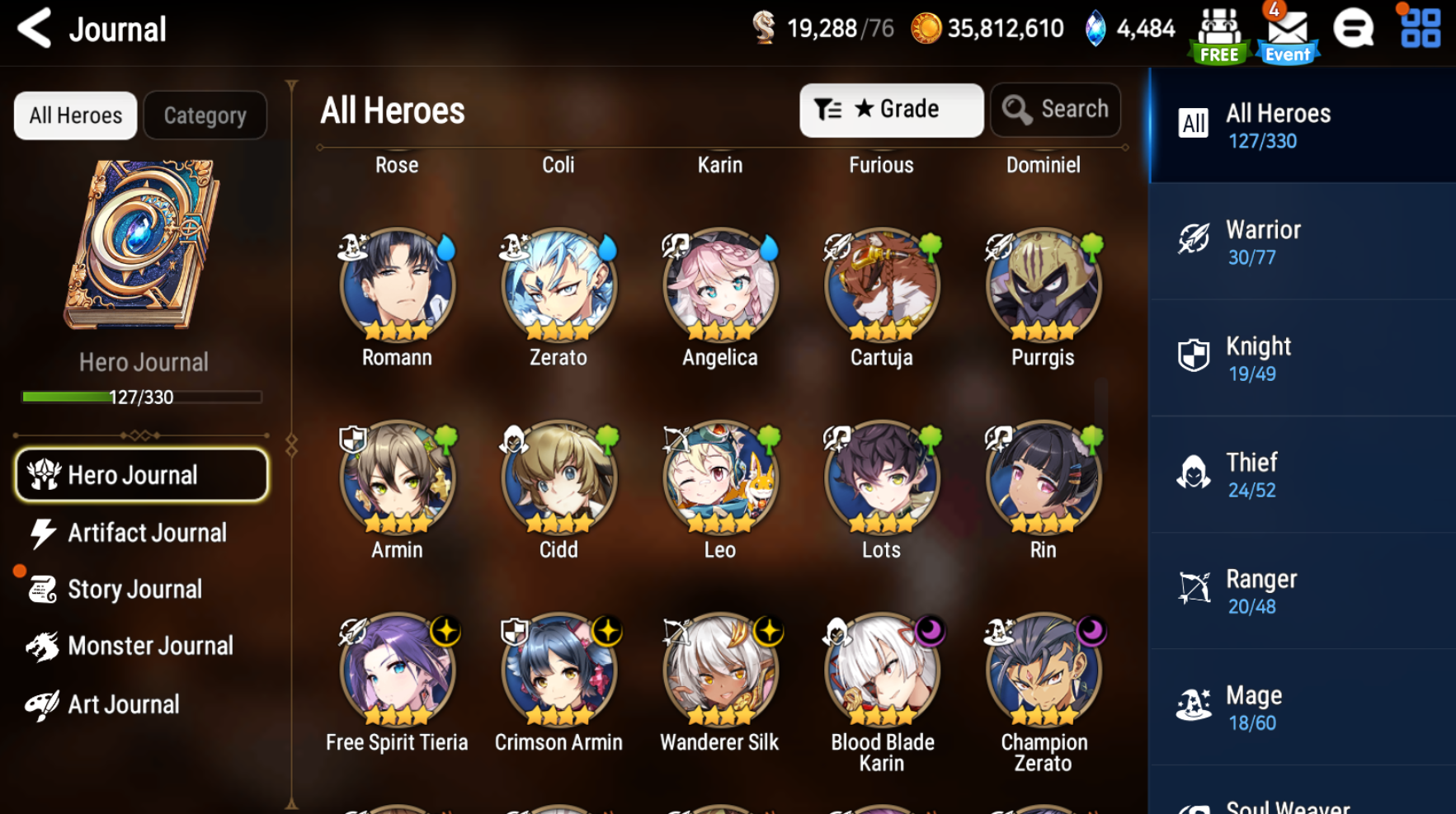 [GLOBAL][INSTANT] Epic 7 Seven 4ML Remnant Violet Elena Vivian Sez + 26ML Pulls 7-1 Account-Mobile Games Starter