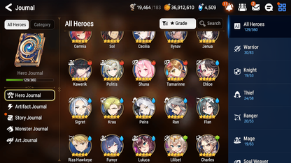 [GLOBAL][INSTANT] Epic 7 Seven 4ML Remnant Violet Elena Vivian Sez + 40ML Pulls 7-1 Account-Mobile Games Starter