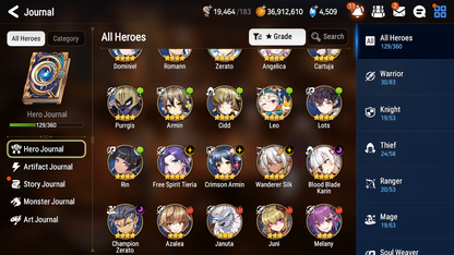 [GLOBAL][INSTANT] Epic 7 Seven 4ML Remnant Violet Elena Vivian Sez + 40ML Pulls 7-1 Account-Mobile Games Starter