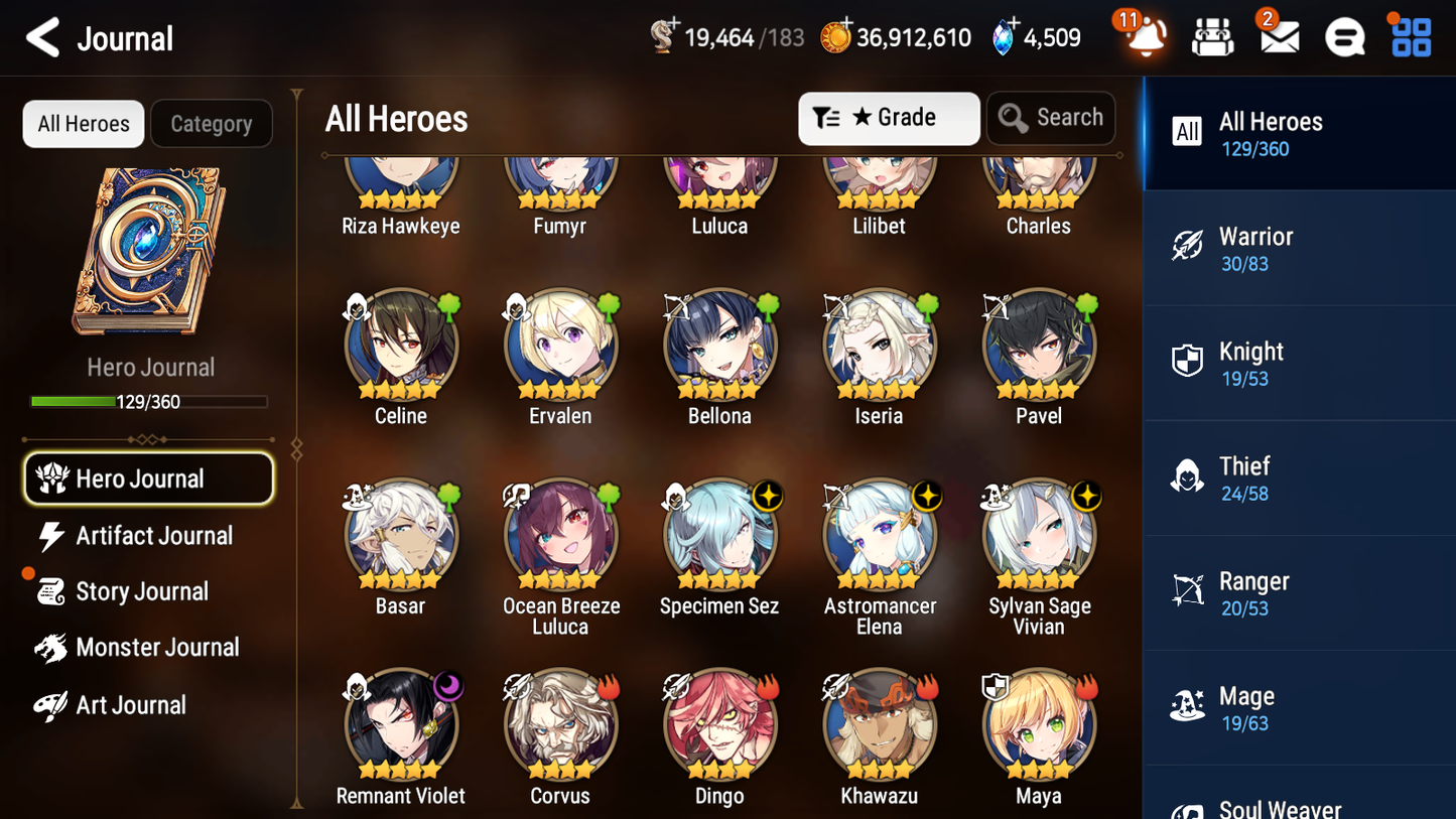 [GLOBAL][INSTANT] Epic 7 Seven 4ML Remnant Violet Elena Vivian Sez + 40ML Pulls 7-1 Account-Mobile Games Starter