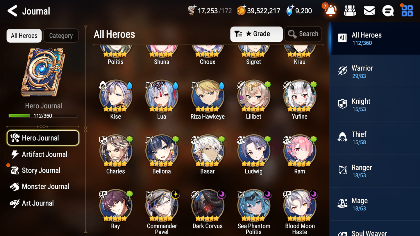 [GLOBAL][INSTANT] Epic 7 Seven 4ML Sea Phantom Politis Commander Pavel Dark Corvus Haste + 42ML pulls + 20 Speed Starter Account-Mobile Games Starter