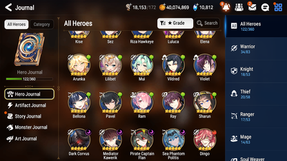 [GLOBAL][INSTANT] Epic 7 Seven 4ML Sea Phantom Politis Corvus Mediator Kawerik Pirate Captain Flan Angel of Light Angelica + 42ML pulls + 20 Speed Starter Account-Mobile Games Starter