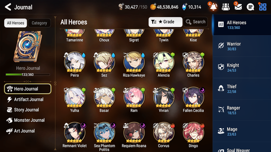 [GLOBAL][INSTANT] Epic 7 Seven 4ML Sea Phantom Politis Fallen Cecilia Requiem Roana Angel + 60ML pulls 10k skystones +20 Speed + Name Starter Account-Mobile Games Starter