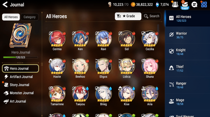 [GLOBAL][INSTANT] Epic 7 Seven 4ML Sea Phantom Politis Lionheart Cermia Sage Baal Martial Artist Ken+ 47ML pulls + 20 Speed + Name Starter Account-Mobile Games Starter