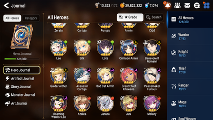 [GLOBAL][INSTANT] Epic 7 Seven 4ML Sea Phantom Politis Lionheart Cermia Sage Baal Martial Artist Ken+ 47ML pulls + 20 Speed + Name Starter Account-Mobile Games Starter