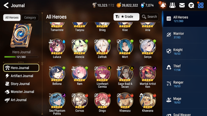 [GLOBAL][INSTANT] Epic 7 Seven 4ML Sea Phantom Politis Lionheart Cermia Sage Baal Martial Artist Ken+ 47ML pulls + 20 Speed + Name Starter Account-Mobile Games Starter