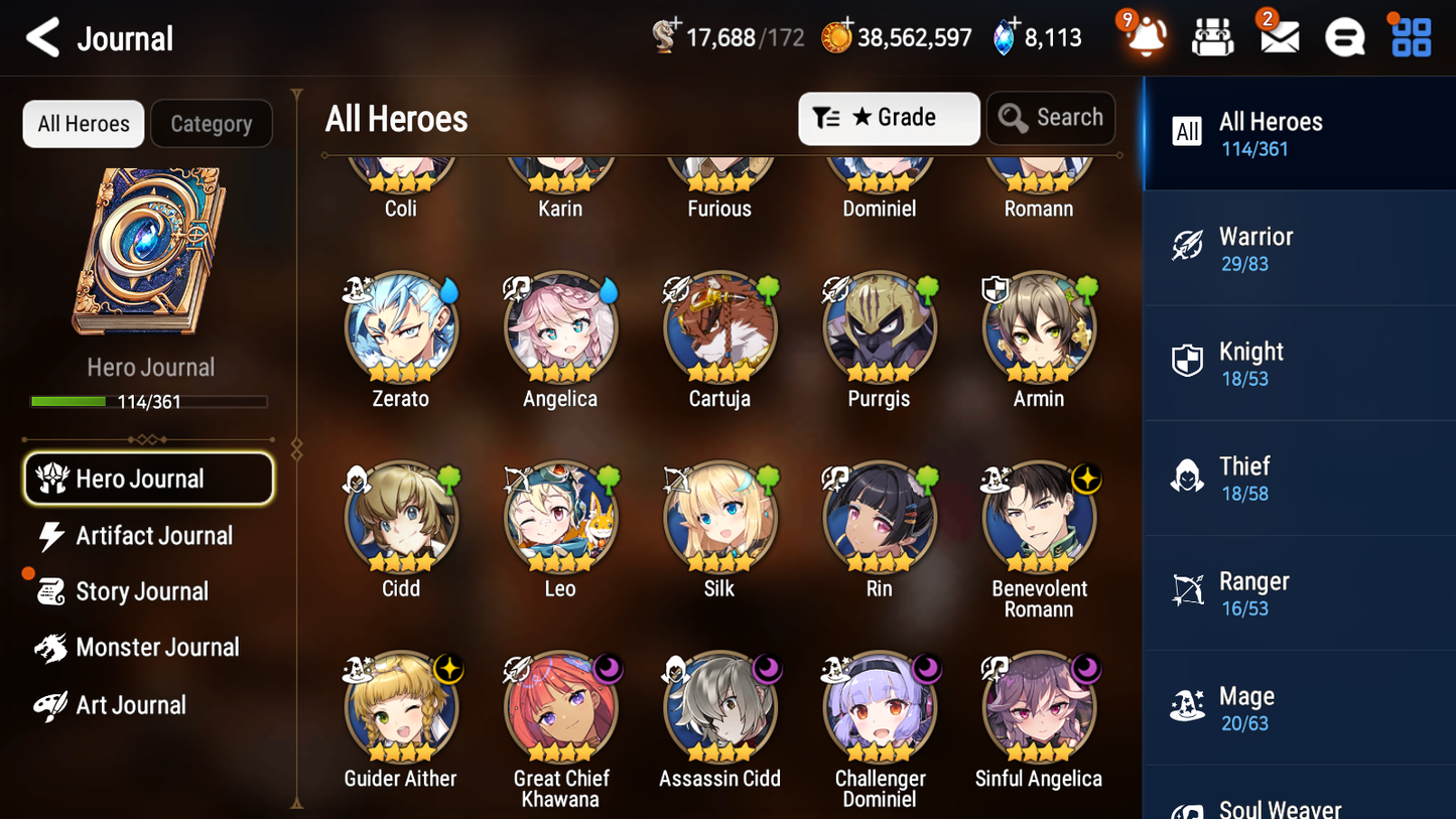 [GLOBAL][INSTANT] Epic 7 Seven 4ML Top Model Luluca Silver Blade Aramintha Martial Artist Ken Death Dealer Ray + ML pulls + 20 Speed +Name Starter Account-Mobile Games Starter