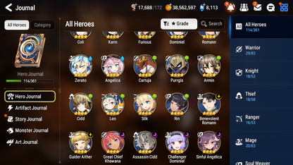 [GLOBAL][INSTANT] Epic 7 Seven 4ML Top Model Luluca Silver Blade Aramintha Martial Artist Ken Death Dealer Ray + ML pulls + 20 Speed +Name Starter Account-Mobile Games Starter