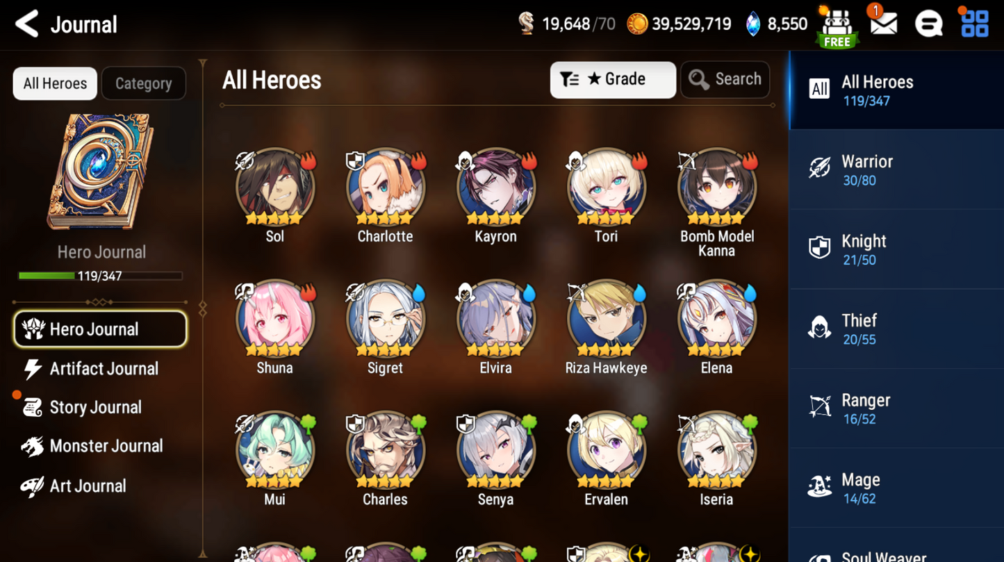 [GLOBAL][INSTANT] Epic 7 Seven 4ML Tori + New Moon Luna Apocalypse Ravi Krau Ray +24 ML pulls + Name Starter Account-Mobile Games Starter