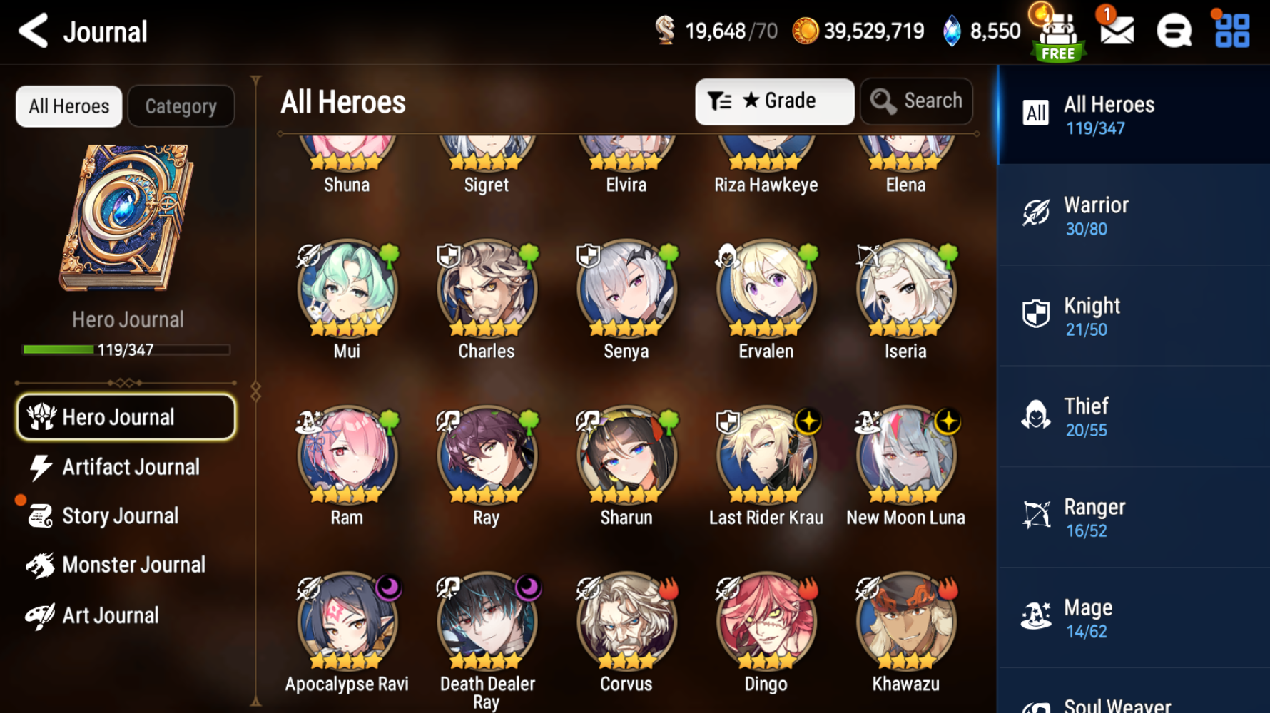 [GLOBAL][INSTANT] Epic 7 Seven 4ML Tori + New Moon Luna Apocalypse Ravi Krau Ray +24 ML pulls + Name Starter Account-Mobile Games Starter