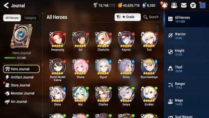 [GLOBAL][INSTANT] Epic 7 Seven 4ML Tori + New Moon Luna Apocalypse Ravi Krau Ray +40ML pulls +20 Speed +Name Starter Account-Mobile Games Starter
