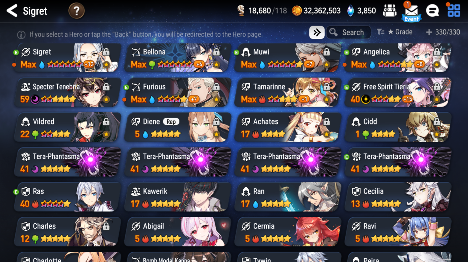 [GLOBAL][INSTANT] Epic 7 Seven 4ML+30 4*ML Apocalypse Ravi Archdemon's Shadow Ruele Diene+skin 10-10 Account-Mobile Games Starter