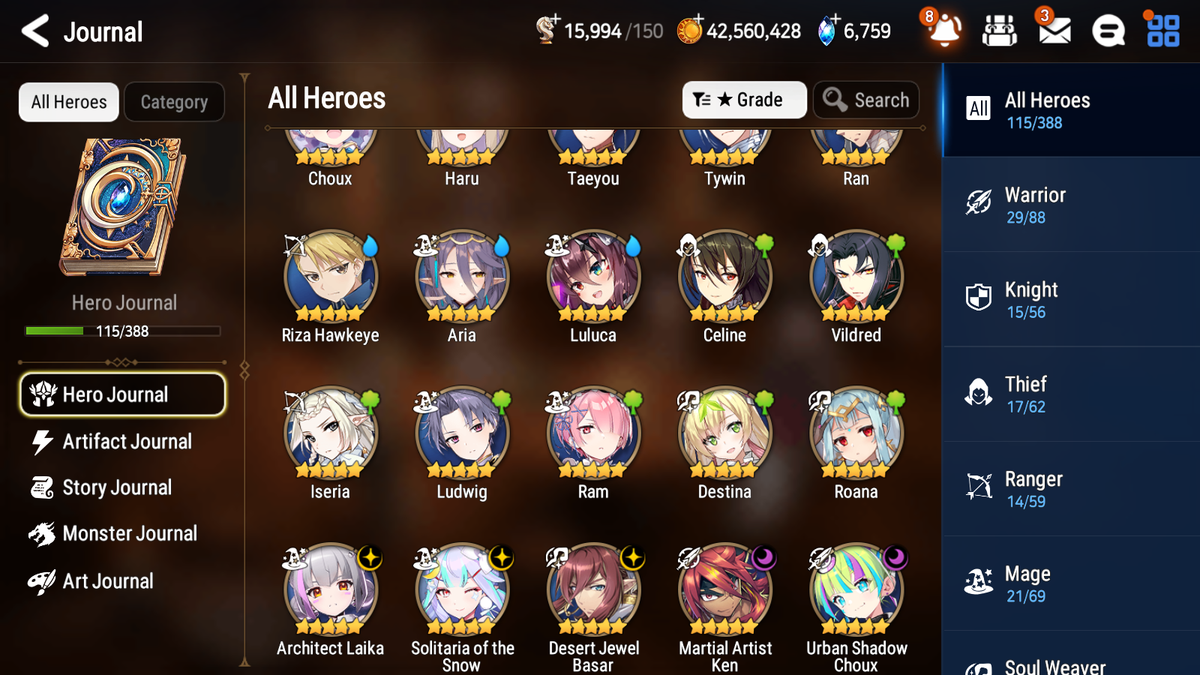 [GLOBAL][INSTANT] Epic 7 Seven 5ML 1LIM Haru Architect Laika Solitaria Martial Artist Ken Urban Shadow Choux Basar + 49ML pulls + 3x 20 Speed + Luna Skin + Name Starter Account-Mobile Games Starter